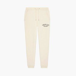 The Leisure Club Paris Cream Logo Sweatpants
